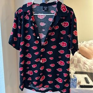 Naruto Akatsuki button-up shirt